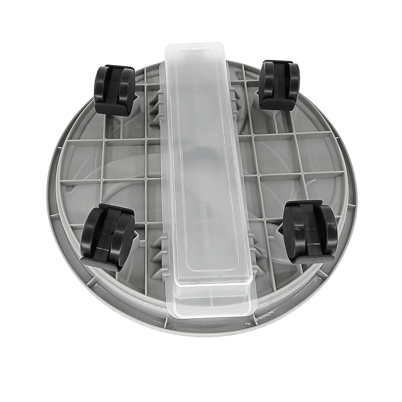 3 Packs Heavy Duty Round Plant Caddy Rolling Tray Durably Movable Heavy Duty Pot Bracket with Brake Wheel and Drainage Tray