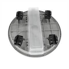 3 Packs Heavy Duty Round Plant Caddy Rolling Tray Durably Movable Heavy Duty Pot Bracket with Brake Wheel and Drainage Tray