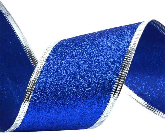 33Ft/10Meters Glitter Silver Golden Blue Red Purple Pink Christmas Ribbon Wreath Present Weeding Arts Crafts Gift Wrapping
