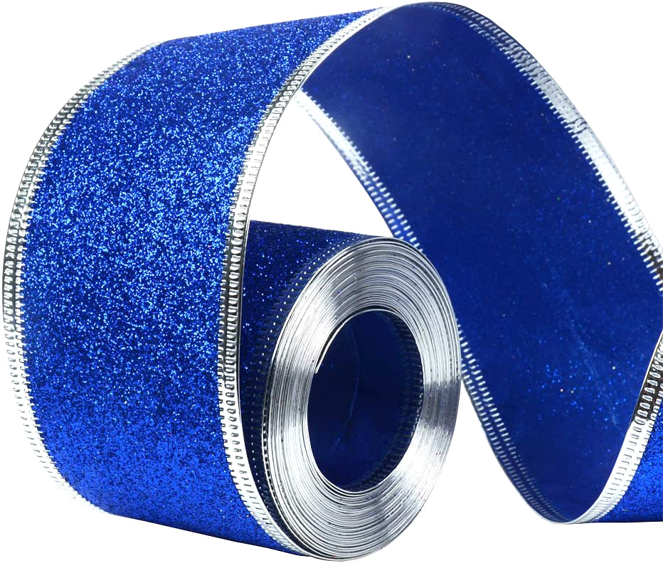 33Ft/10Meters Glitter Silver Golden Blue Red Purple Pink Christmas Ribbon Wreath Present Weeding Arts Crafts Gift Wrapping