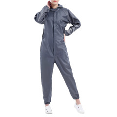 Women's Full Body Coverall Work Suit with Hood, Lightweight Washable Protective Jumpsuit for Farm, Spray Painting, Odor & Dust Protection
