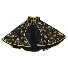 Halloween Witch Cloak Shawl for Kids, 60cm Pumpkin & Star Pattern Cape, Fancy Dress Costume Accessory for Halloween Parties & Cosplay