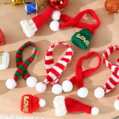 Christmas Mini Knit Hat, Scarf & Gloves Set – Winter Doll Clothes Accessories Pack for DIY Crafts, Holiday Decor & Mini Xmas Doll Outfits