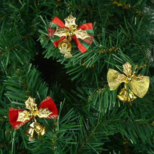24pcs Red Christmas Mini Cute Bow Tree Hanging Decoration Xmas Bowknot Ornament 5CM