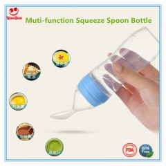 120ml Muti-functional Squeeze Silicone Spoon Feeder