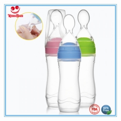 120ml Muti-functional Squeeze Silicone Spoon Feeder