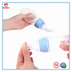 120ml Muti-functional Squeeze Silicone Spoon Feeder