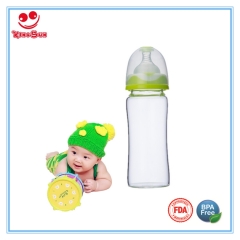 Wide Mouth Arc Borosilicate Glass Baby Feeder