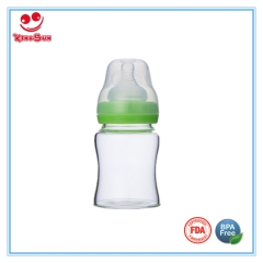 Wide Mouth Arc Borosilicate Glass Baby Feeder