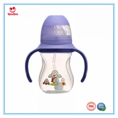 Wide Neck Cartoon Animal Baby Feeding Bottle