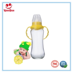 Arc Shaped Glass Baby Bottle for Newborns 4oz/8oz