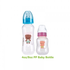 Standard Neck Plastic Baby Feeding Bottle in 2oz/4oz/8oz