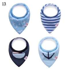 Double Layers 4PCS Packing Baby Cotton Bibs