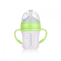 270ml Wide Neck Silicone Baby Bottles With Spout