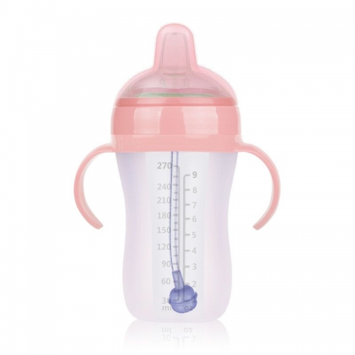 270ml Wide Neck Silicone Baby Bottles With Spout