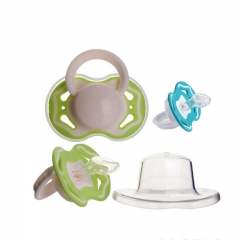 Double Colors Silicone Nipple Pacifier for Newborn Baby