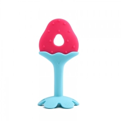 Standable Food Grade Fruit Silicone Baby Teether