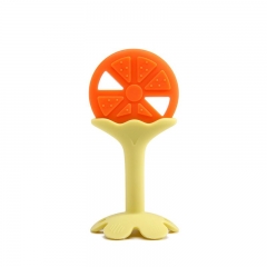Standable Food Grade Fruit Silicone Baby Teether
