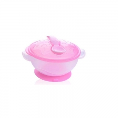 Plastic Baby Feeding Suction Bowls with Spoon