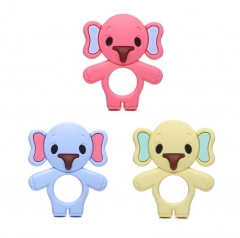 Dummy Elephant Colorful Silicone Customized Baby Teethers