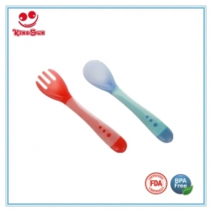 Newborn Color Changing Baby Spoon and Fork Set