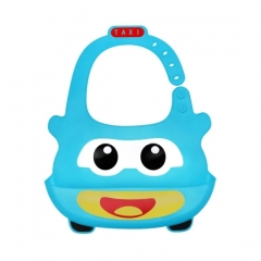 Fashion Mini Car Design Baby Silicone Bib