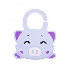 Cartoon Pig Baby Silicone bibs