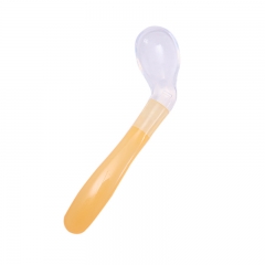 Curved Silicone Baby Training Spoon for Kids