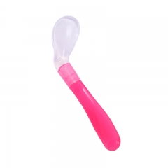 Curved Silicone Baby Training Spoon for Kids