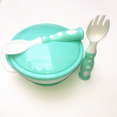 Standable Colorful Fork and Spoon Feeding Bowls