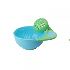 Manual Plastic Baby Feeding Grind Bowl