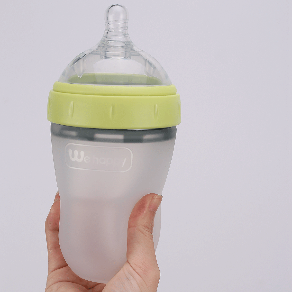 8oz Ultra Wide Neck Squeeze Silicone Milk Bottles