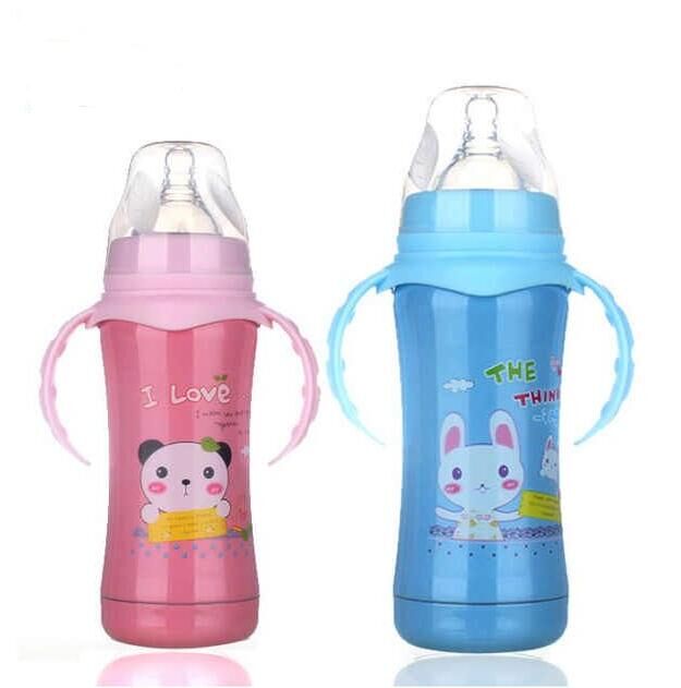 240ml Stainless Steel Thermos Baby Feeding Milk Water Bottle with Handle -  China Feeding Water Bottle and Baby Milk Bottle price