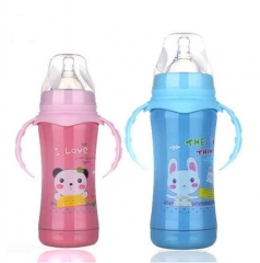 Thermos Insulated Baby Feeding Bottle with Handles 180ml/240ml