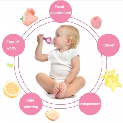 Ice Cream Shape Silicone Food Feeder Teether for Infant