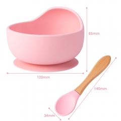 New Suction Bowl Spoon Bib Silicone Baby Feeding Set