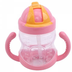 280ml Straw Baby Training Water Cup with Handle