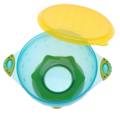 3pcs Colorful Baby Feeding Suction Bowls with Caps
