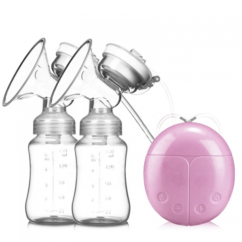 Double Auto Sucker Electric Breast Pump with Baby Bottle