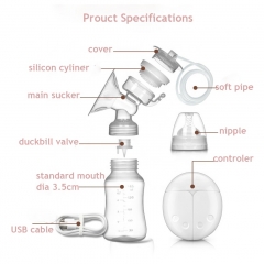 Double Auto Sucker Electric Breast Pump with Baby Bottle