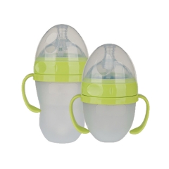 5oz Natural Silicone Feeding Bottle with Handles