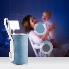 Durable Leather Portable Intelligent Temperature Control Baby Feeding Milk Bottle Warmer USB