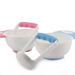 Manual Plastic Baby Feeding Grind Bowl