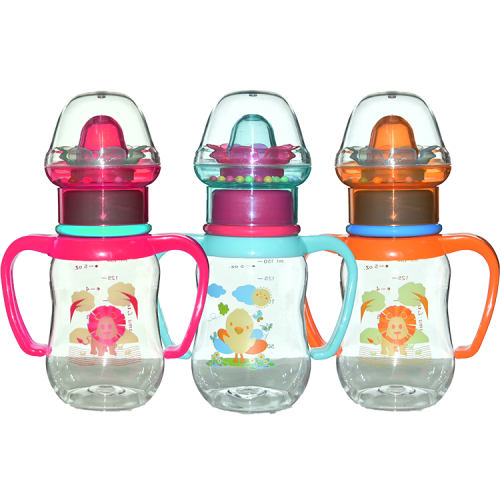 4oz Rattle Baby Feeding Bottles With Handle