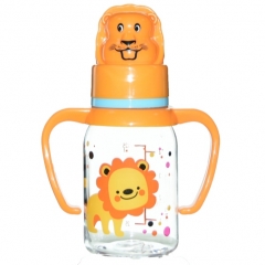 4oz Standard Neck PP/PC Baby Bottle With Animal Cap