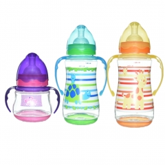 5oz/12oz PP Baby Feeding Bottle with Handle and Base