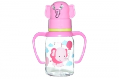 4oz Standard Neck PP/PC Baby Bottle With Animal Cap