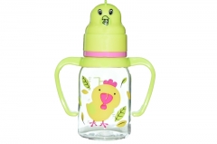 4oz Standard Neck PP/PC Baby Bottle With Animal Cap