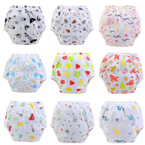 New Baby Underwear Print Learning Pants Baby Breathable Washable Baby Diapers Training Pants