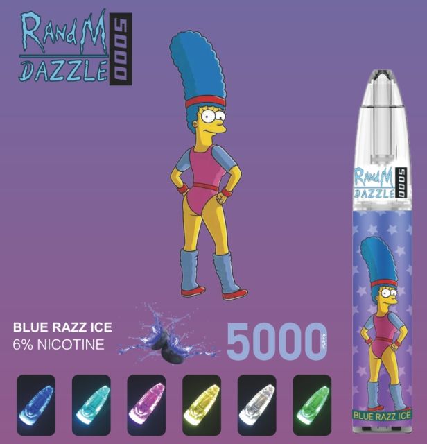 RandM Dazzle 5000 RGB Light Glowing Disposable Vape Pod Device (5000 Puffs)
